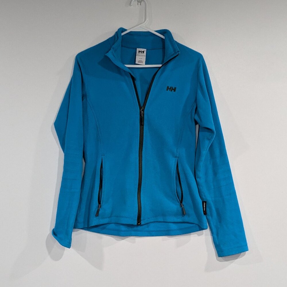 *3/$10* Helly Hansen Fleece Zip Up Sweater Bright Blue Size Small